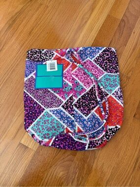 Vera Bradley Colorful Patchwork Floral Drawstring Bag